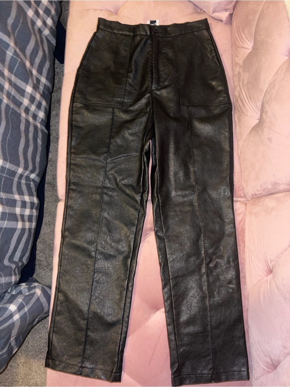 Princess Polly Black Faux Leather Pants